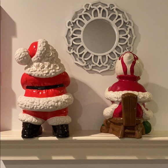 Vintage Ceramic Santa & Mrs Clause Figurines - Picture 5 of 13